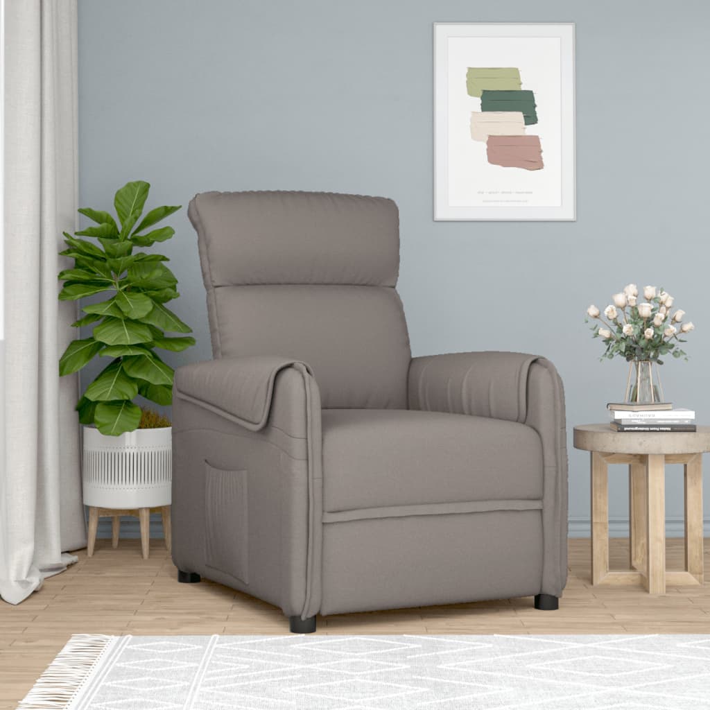Relaxsessel Taupe Stoff