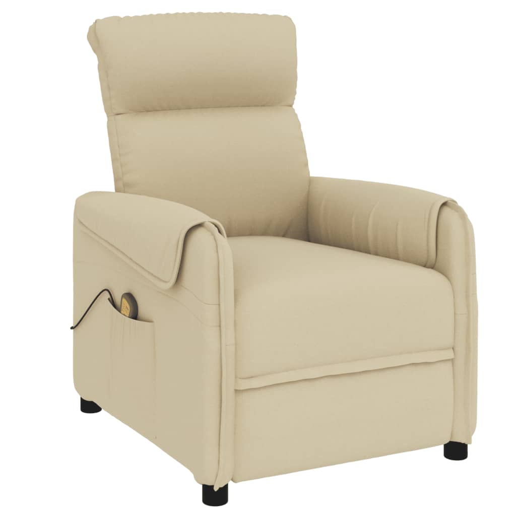 Massagesessel Creme Stoff