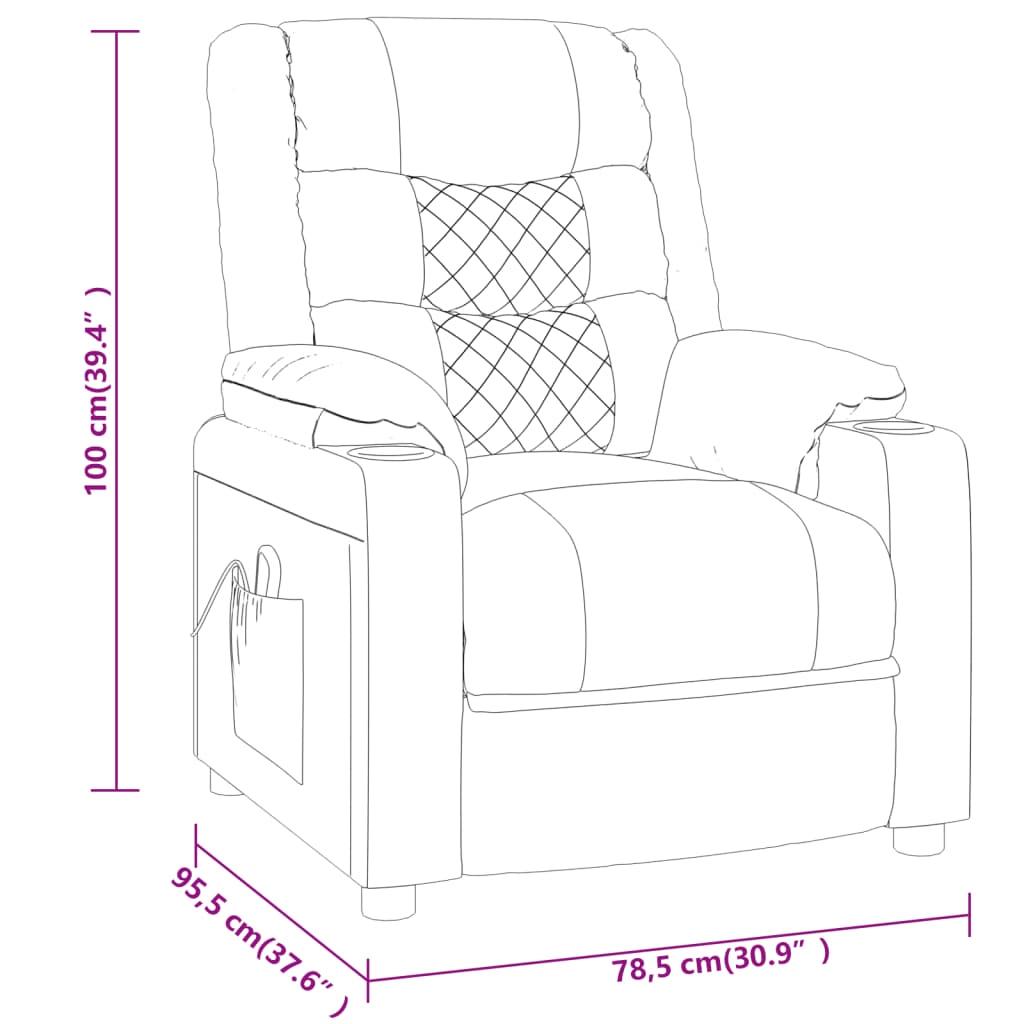 Massagesessel Schwarz Kunstleder