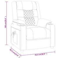 Thumbnail for Massagesessel Braun Kunstleder