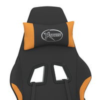 Thumbnail for Gaming-Stuhl Drehbar Schwarz und Dunkelgelb Stoff