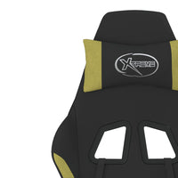 Thumbnail for Gaming-Stuhl Drehbar Schwarz und Hellgrün Stoff