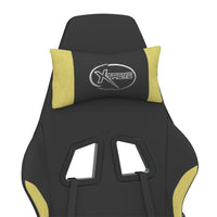 Thumbnail for Gaming-Stuhl mit Fußstütze Drehbar Schwarz und Hellgrün Stoff