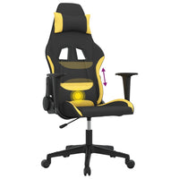 Thumbnail for Gaming-Stuhl mit Massagefunktion Schwarz und Gelb Stoff