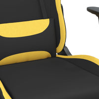 Thumbnail for Gaming-Stuhl mit Massagefunktion Schwarz und Gelb Stoff