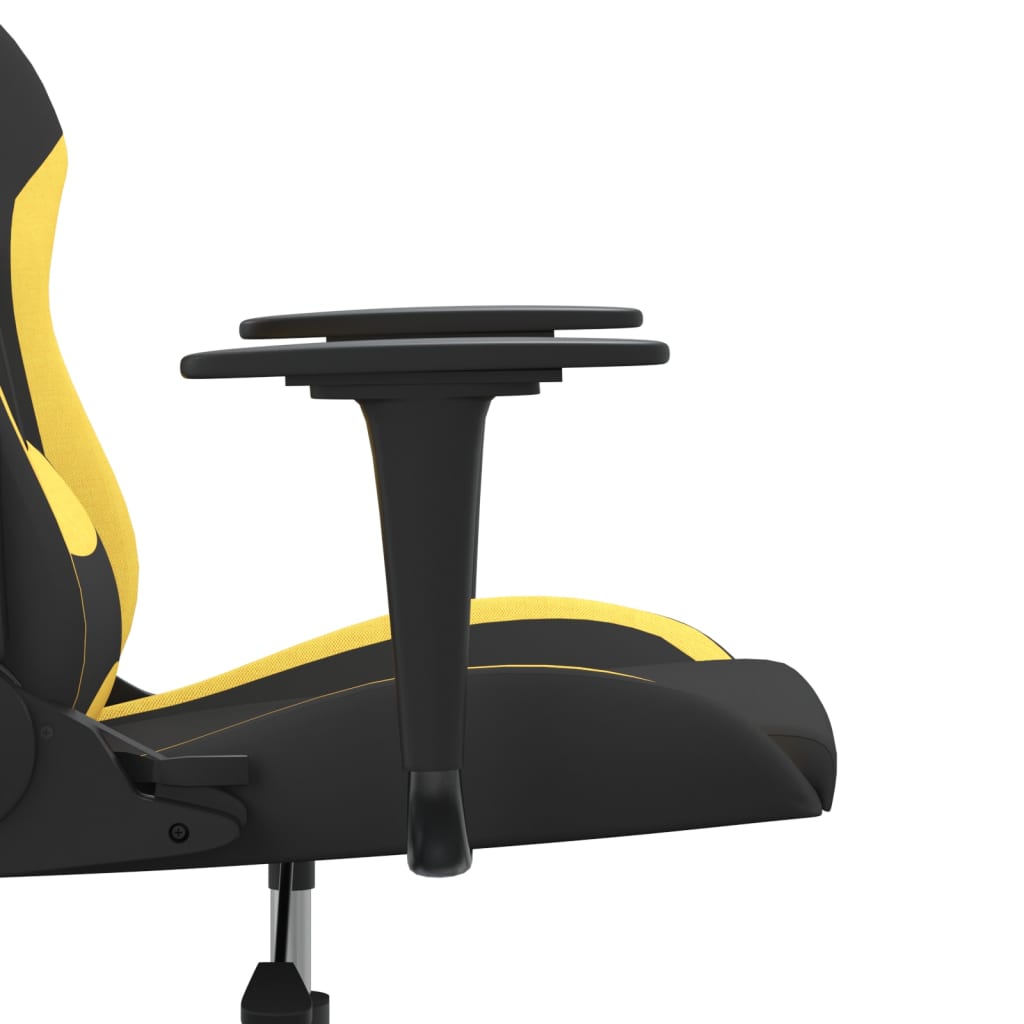 Gaming-Stuhl mit Massagefunktion Schwarz und Gelb Stoff