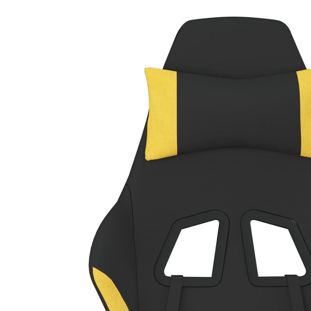 Gaming-Stuhl mit Massagefunktion Schwarz und Gelb Stoff