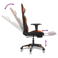 Thumbnail for Gaming-Stuhl mit Massage & Fußstütze Schwarz Orange Kunstleder