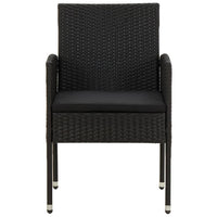 Thumbnail for 5-tlg. Garten-Essgruppe Poly Rattan Schwarz