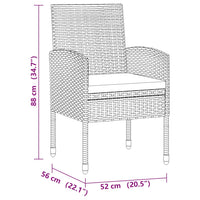 Thumbnail for 5-tlg. Garten-Essgruppe Poly Rattan Schwarz