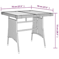 Thumbnail for 5-tlg. Garten-Essgruppe Poly Rattan Schwarz