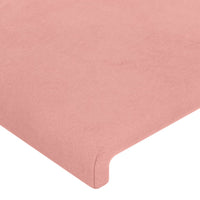 Thumbnail for Kopfteile 2 Stk. Rosa 80x5x78/88 cm Samt