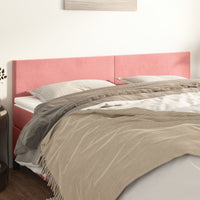 Thumbnail for Kopfteile 2 Stk. Rosa 80x5x78/88 cm Samt