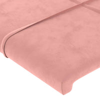 Thumbnail for Kopfteile 2 Stk. Rosa 90x5x78/88 cm Samt
