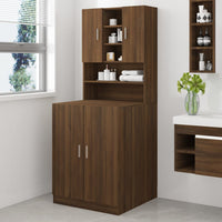 Thumbnail for Waschmaschinenschrank Braun Eichen-Optik Holzwerkstoff