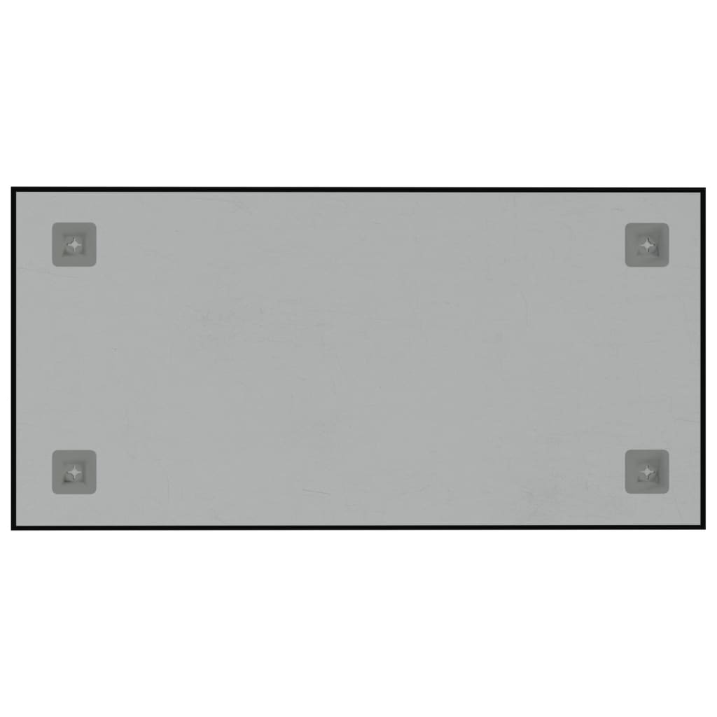 Magnettafel Wandmontage Schwarz 60x30 cm Hartglas