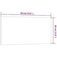 Thumbnail for Magnettafel Wandmontage Schwarz 60x30 cm Hartglas