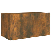 Thumbnail for 4-tlg. TV-Schrank-Set Räuchereiche Holzwerkstoff