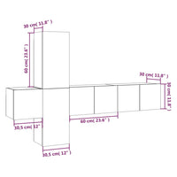 Thumbnail for 5-tlg. TV-Schrank-Set Braun Eichen-Optik Holzwerkstoff