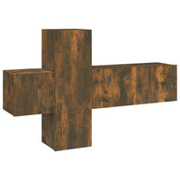 Thumbnail for 3-tlg. TV-Schrank-Set Räuchereiche Holzwerkstoff