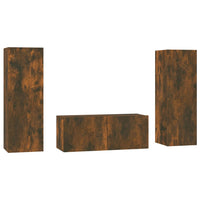 Thumbnail for 3-tlg. TV-Schrank-Set Räuchereiche Holzwerkstoff