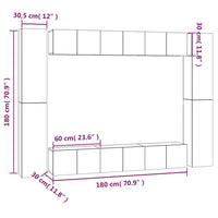 Thumbnail for 10-tlg. TV-Schrank-Set Räuchereiche Holzwerkstoff