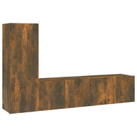 Thumbnail for 3-tlg. TV-Schrank-Set Räuchereiche Holzwerkstoff