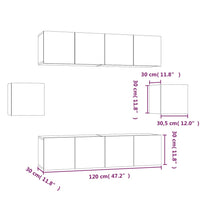 Thumbnail for 6-tlg. TV-Schrank-Set Grau Sonoma Holzwerkstoff