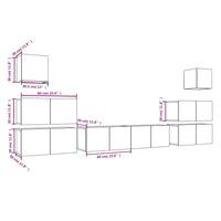 Thumbnail for 8-tlg. TV-Schrank-Set Grau Sonoma Holzwerkstoff