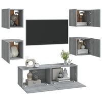 Thumbnail for TV-Wandschrank-Set Grau Sonoma Holzwerkstoff