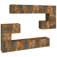 Thumbnail for 10-tlg. TV-Schrank-Set Räuchereiche Holzwerkstoff