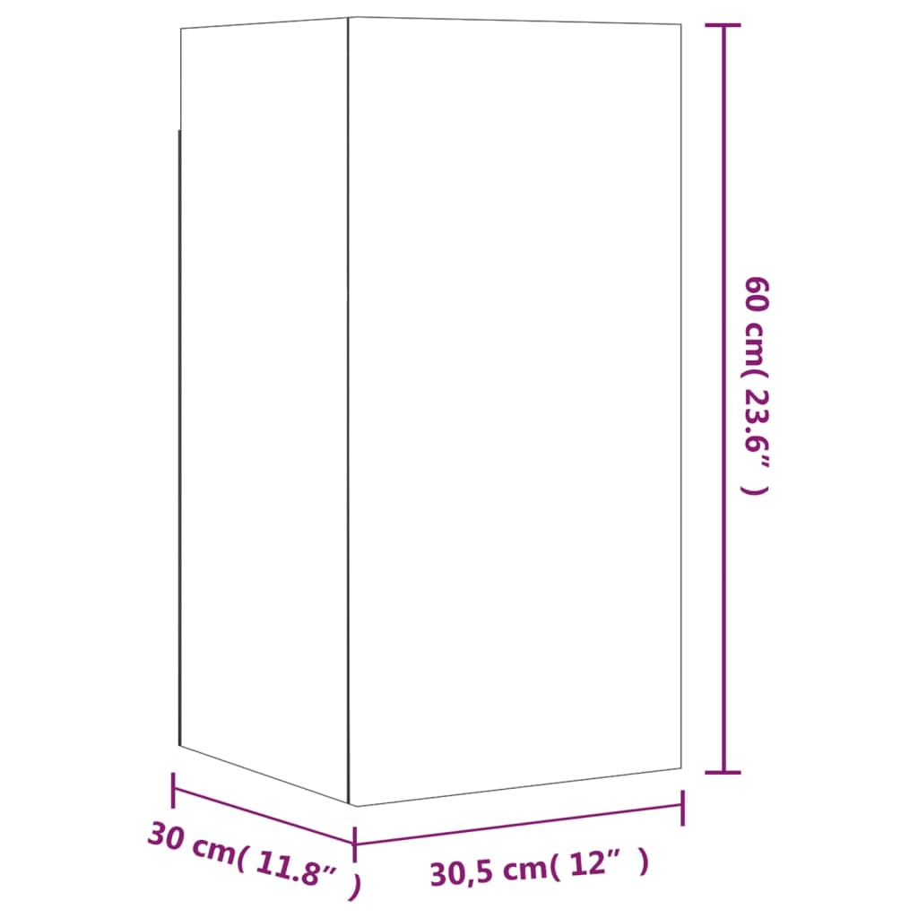 7-tlg. TV-Schrank-Set Grau Sonoma Holzwerkstoff