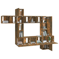 Thumbnail for 10-tlg. TV-Schrank-Set Räuchereiche Holzwerkstoff