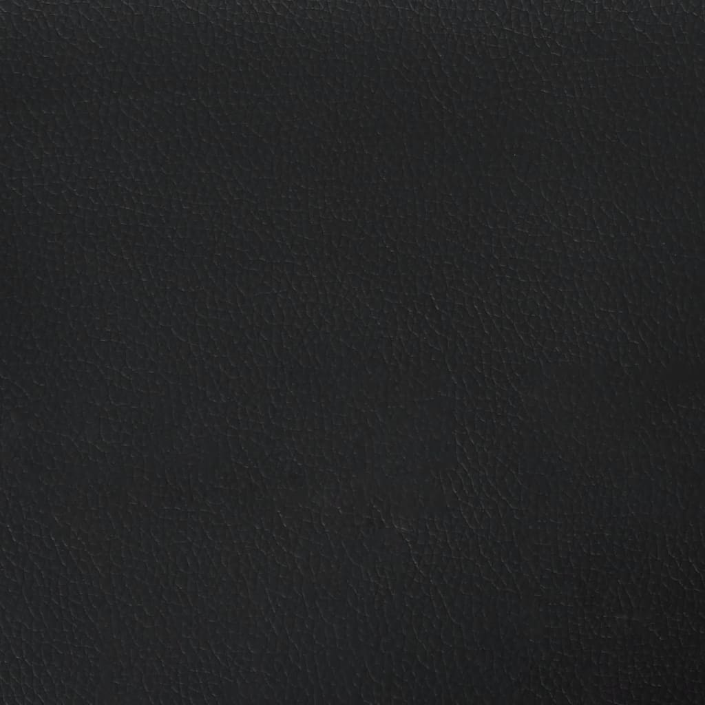 Taschenfederkernmatratze Schwarz 80x200x20 cm Kunstleder