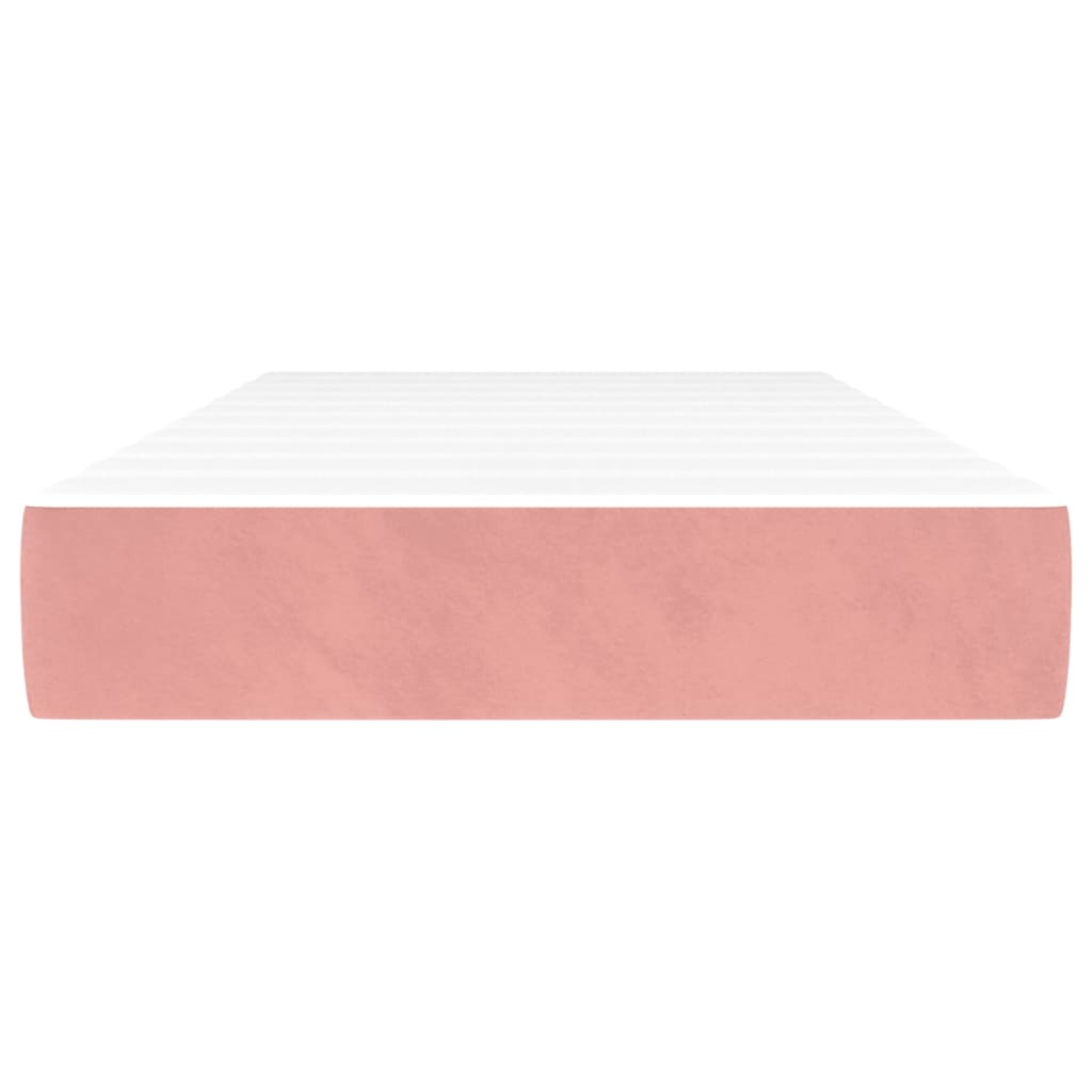 Taschenfederkernmatratze Rosa 90x190x20 cm Samt