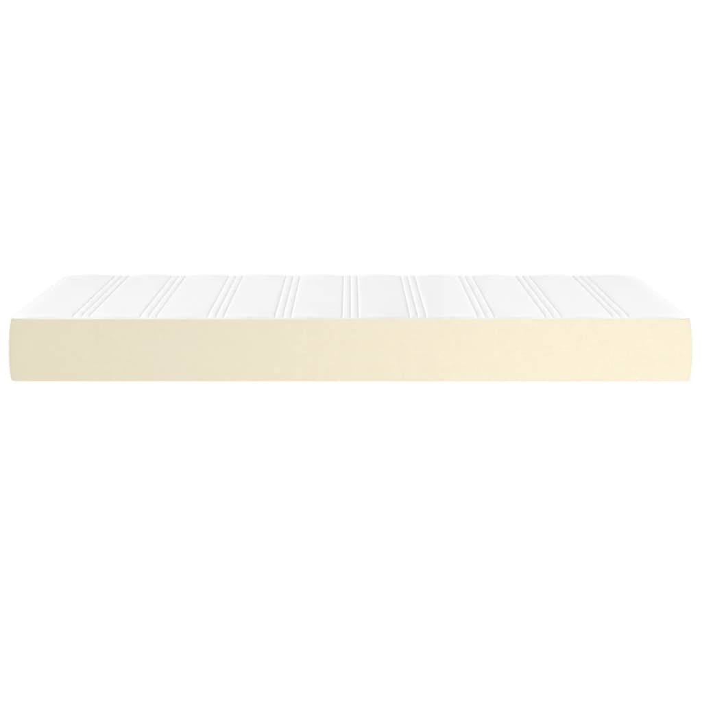 Taschenfederkernmatratze Creme 90x200x20 cm Kunstleder