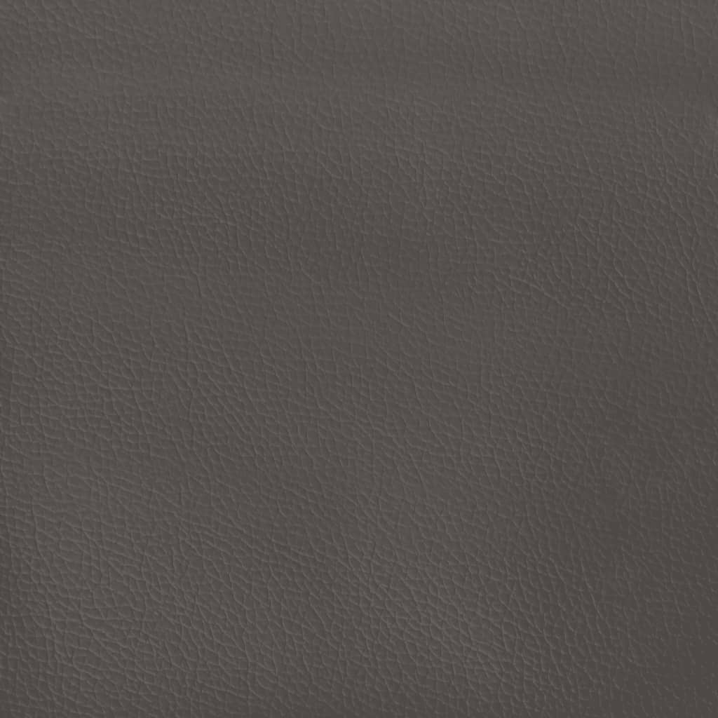 Taschenfederkernmatratze Grau 90x200x20 cm Kunstleder