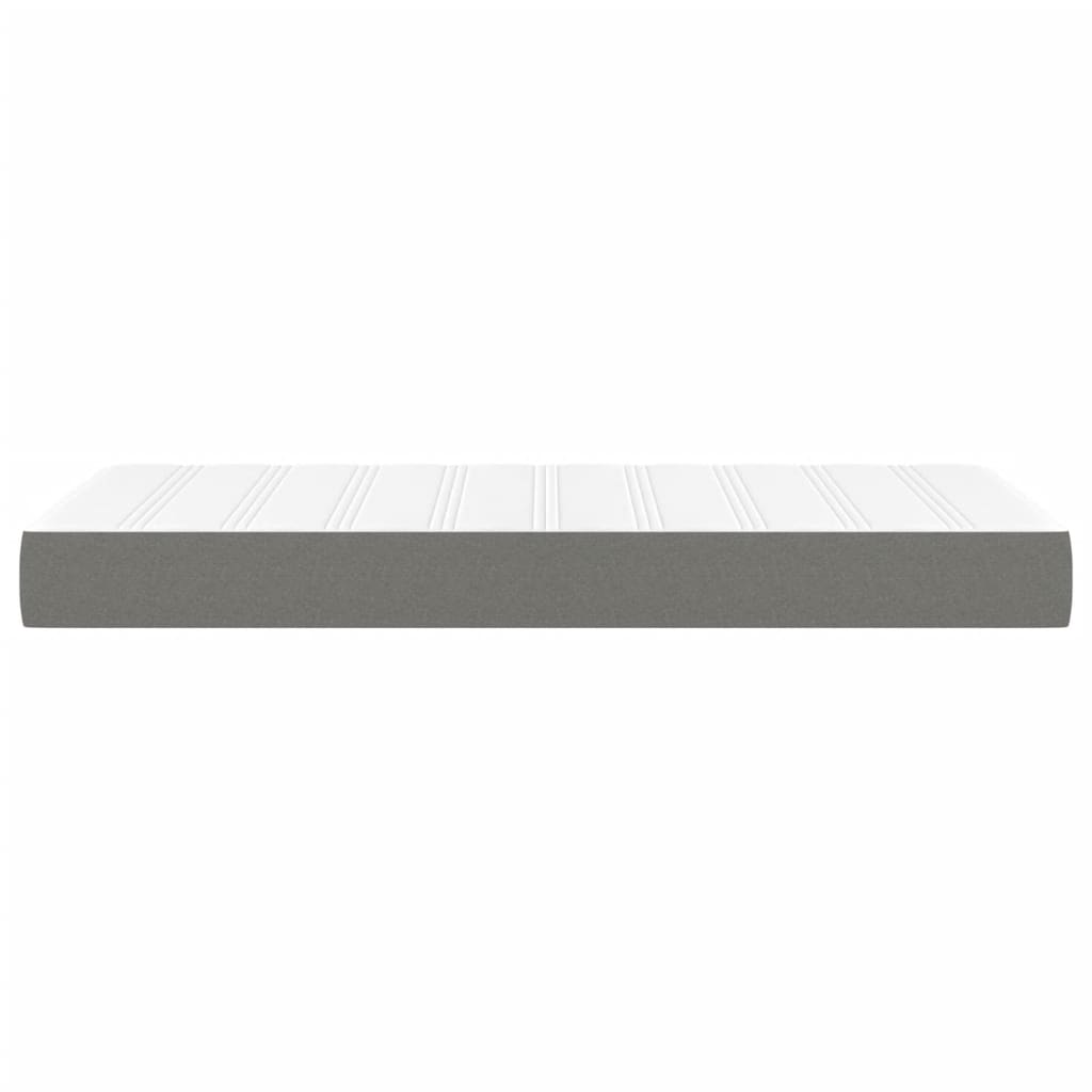 Taschenfederkernmatratze Dunkelgrau 100x200x20 cm Stoff