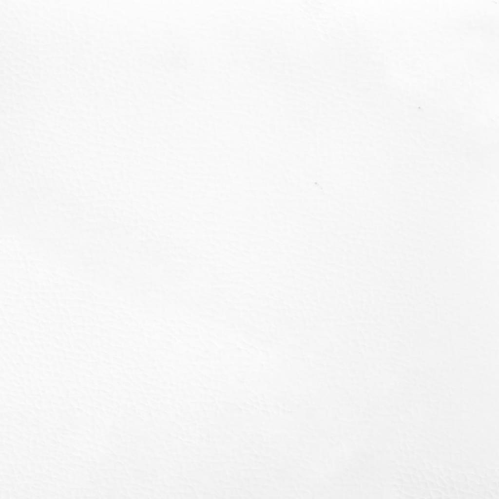 Taschenfederkernmatratze Weiß 100x200x20 cm Kunstleder