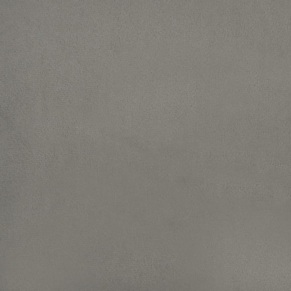 Taschenfederkernmatratze Hellgrau 100x200x20 cm Samt