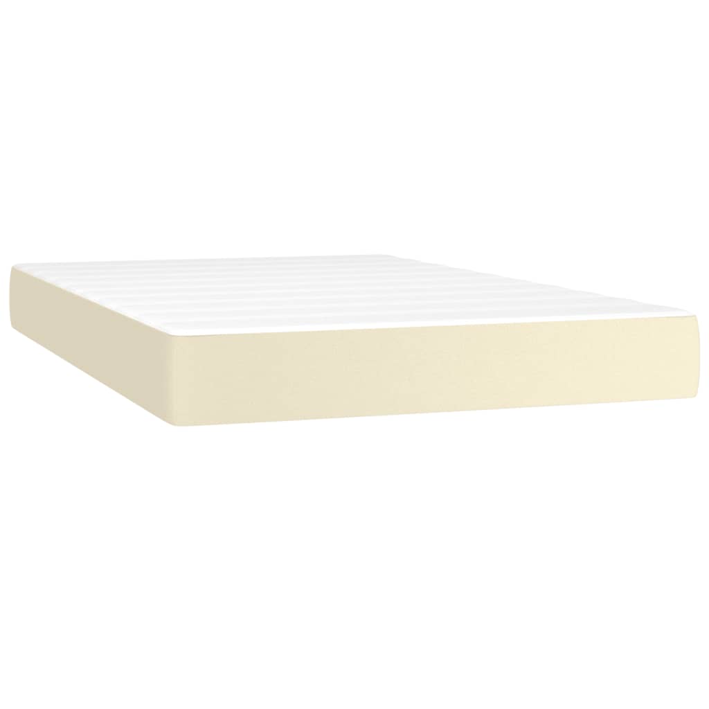 Taschenfederkernmatratze Creme 120x200x20 cm Kunstleder