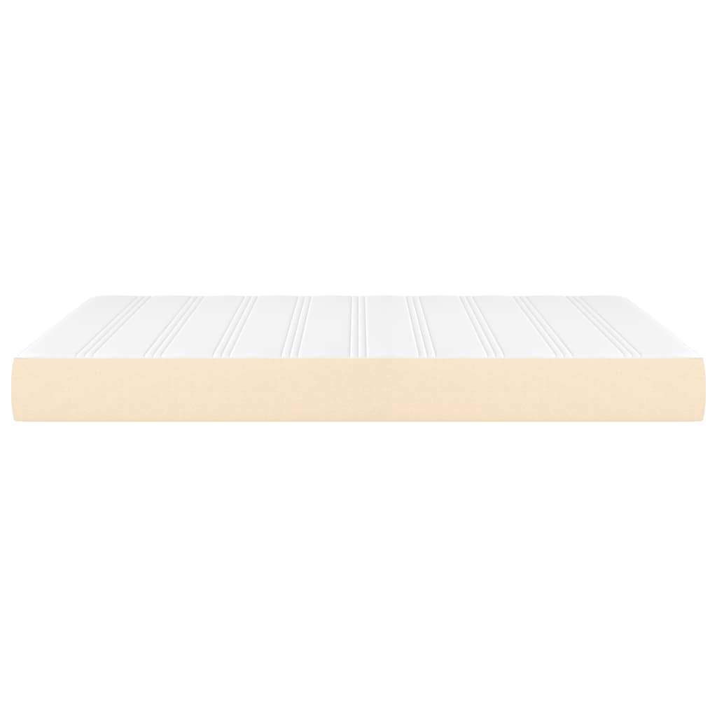 Taschenfederkernmatratze Creme 140x200x20 cm Stoff