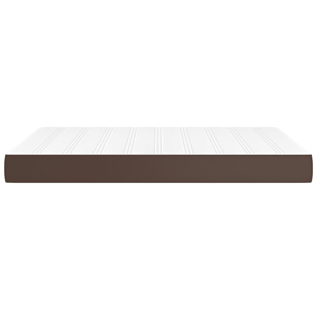 Taschenfederkernmatratze Braun 140x200x20 cm Kunstleder