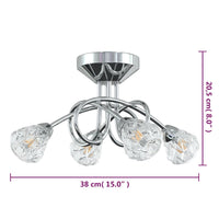 Thumbnail for Deckenleuchte mit Glasschirmen für 4 G9 LED-Leuchtmittel