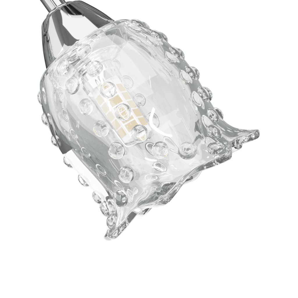 Deckenleuchte mit Glasschirmen in Blumenform für 4 G9 LEDs