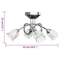 Thumbnail for Deckenleuchte mit Glasschirmen in Blumenform für 4 G9 LEDs