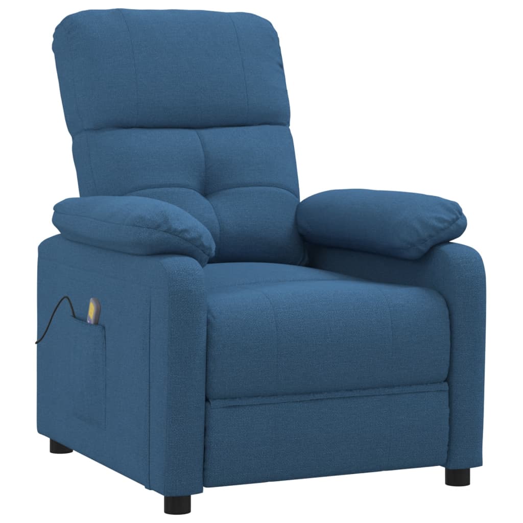 Massagesessel Blau Stoff