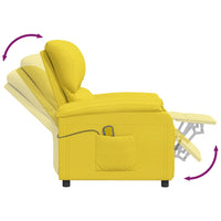 Thumbnail for Massagesessel mit Liegefunktion Hellgelb Stoff