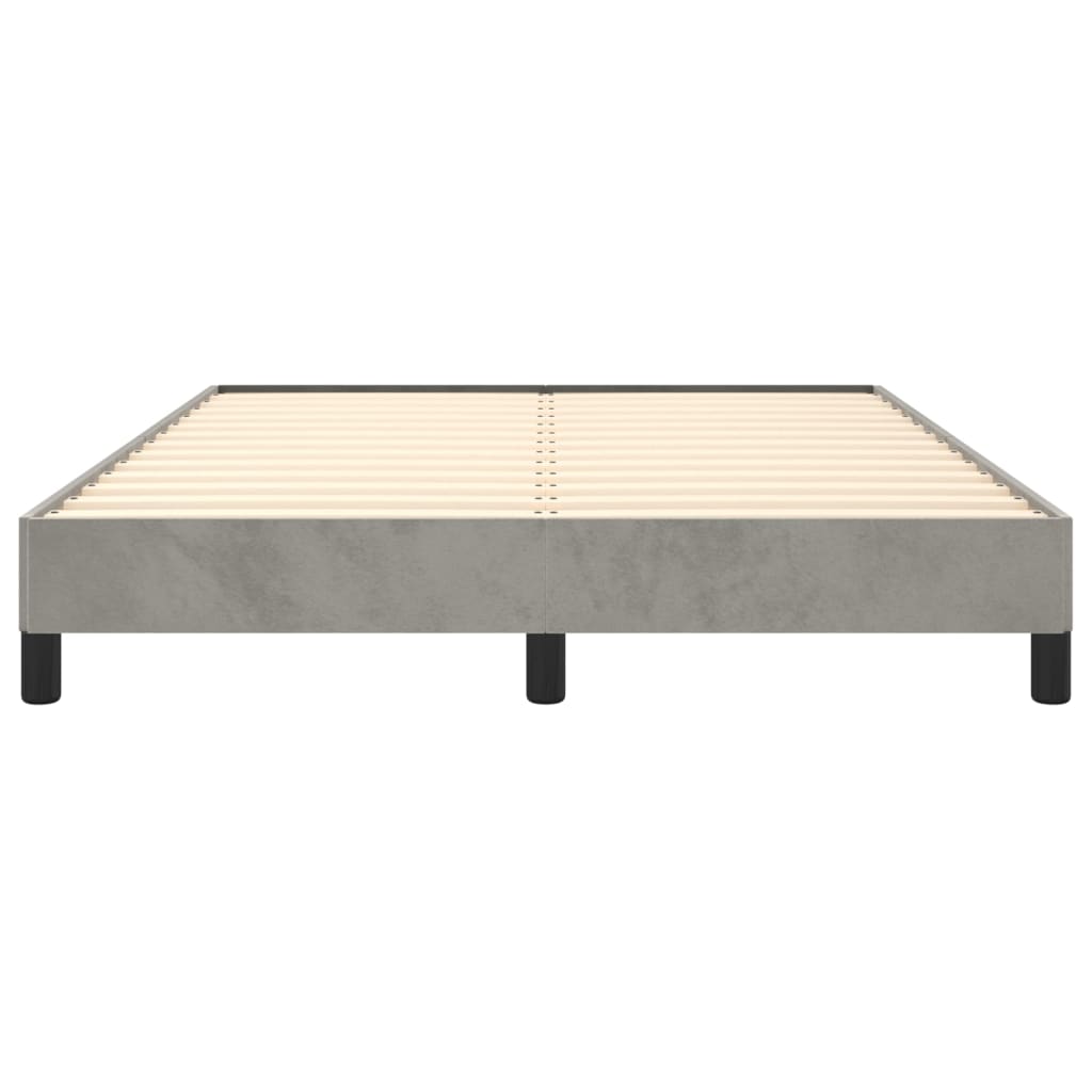 Bettgestell Hellgrau 140x190 cm Samt