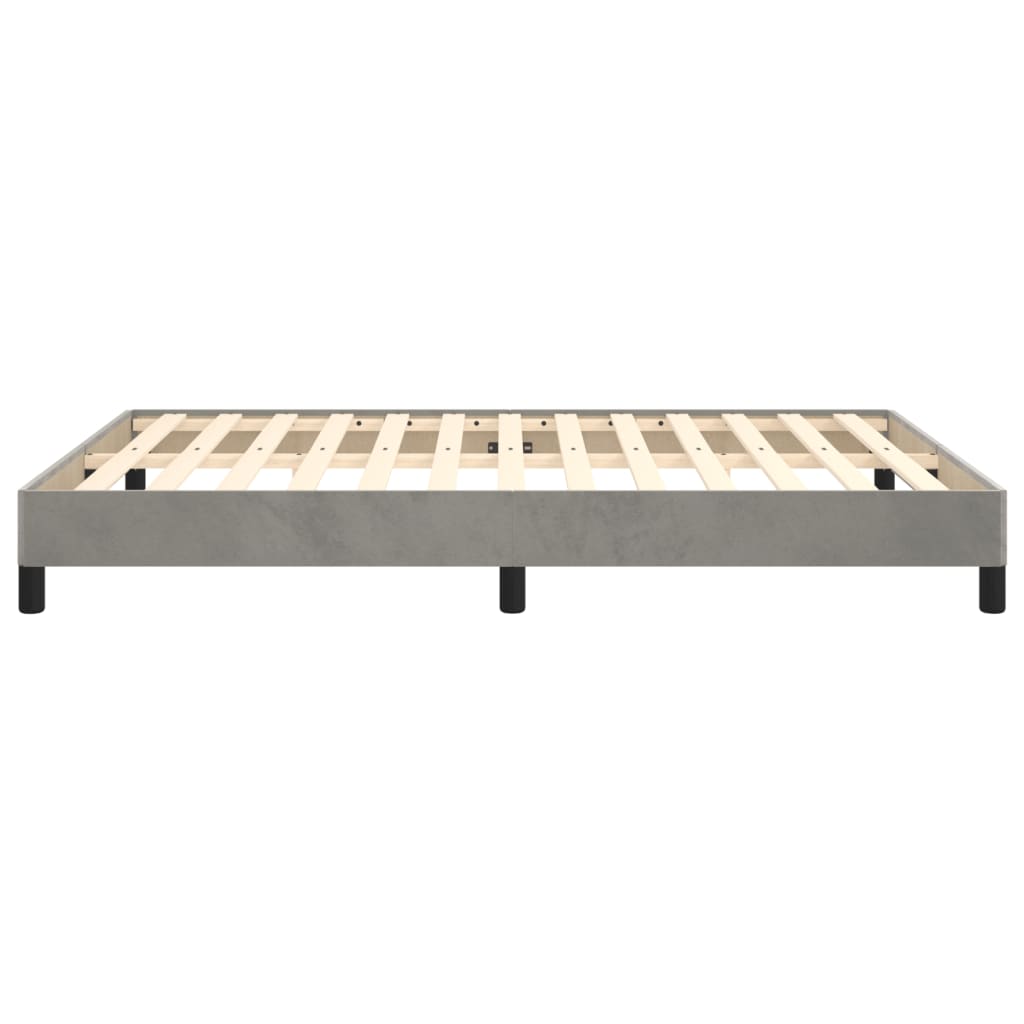Bettgestell Hellgrau 140x190 cm Samt